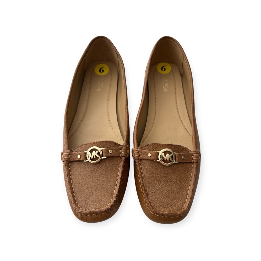 Michael Kors Women’s Tan Leather Loafers Moccasins Size 9